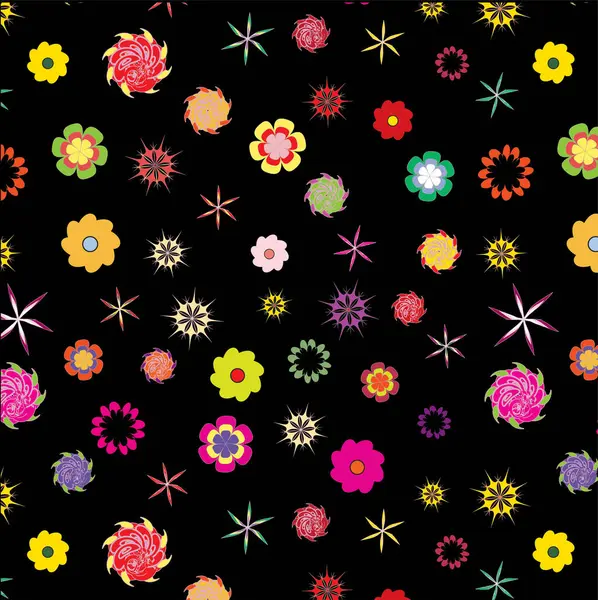 Nahtloses Muster Mit Blumen — Stockvektor