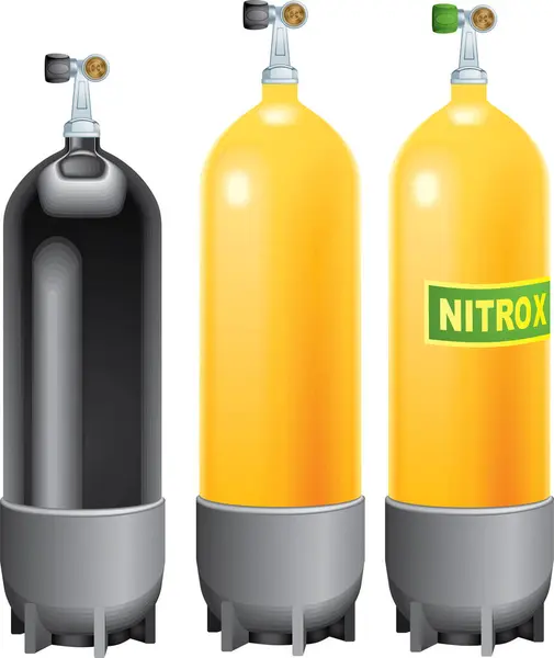 Ilustración Del Cilindro Gas Con Gas Texto — Vector de stock