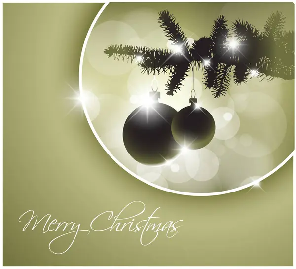 Cartão Natal Com Árvore Natal — Vetor de Stock