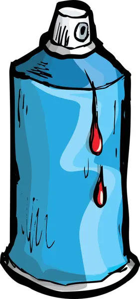 Een Cartoon Illustratie Van Een Olie Fles — Stockvector