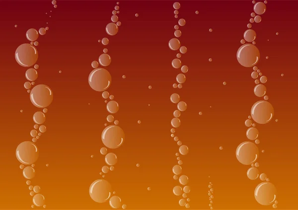 Абстрактный Красный Оранжевый Фон Пузырями — стоковый вектор