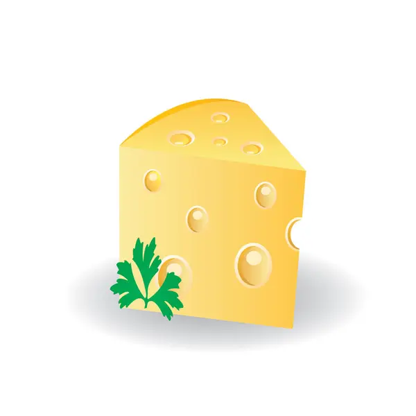 Stück Käse Vektordesign — Stockvektor