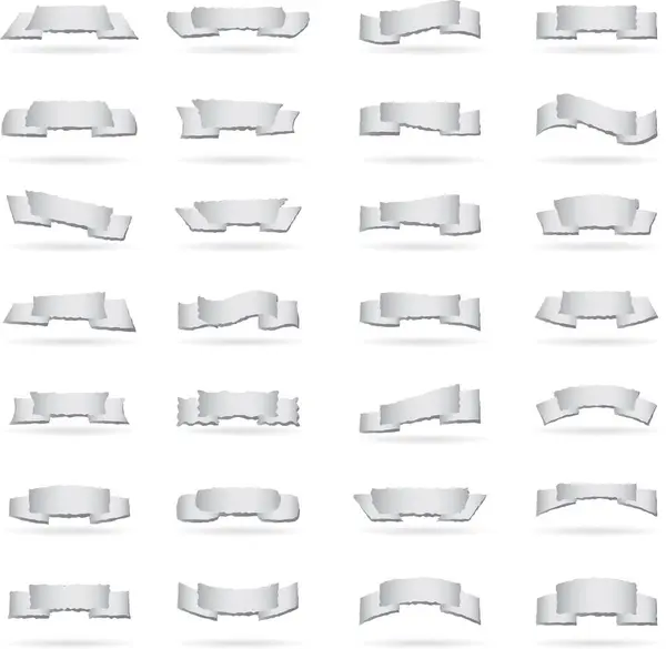 Étiquettes Blanches Vides Sur Fond Blanc — Image vectorielle