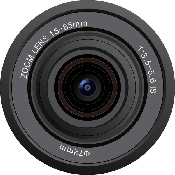 Vector Illustration Camera Lens Icon — Stock Vector