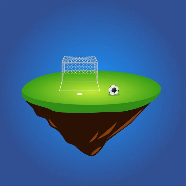 Campo Futebol Bola Ilustração Vetorial —  Vetores de Stock