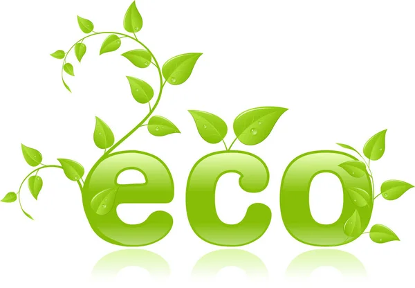 Vektor Eko Grönt Träd Ikon Ikonen För Ekologi Vektor Isolerad — Stock vektor