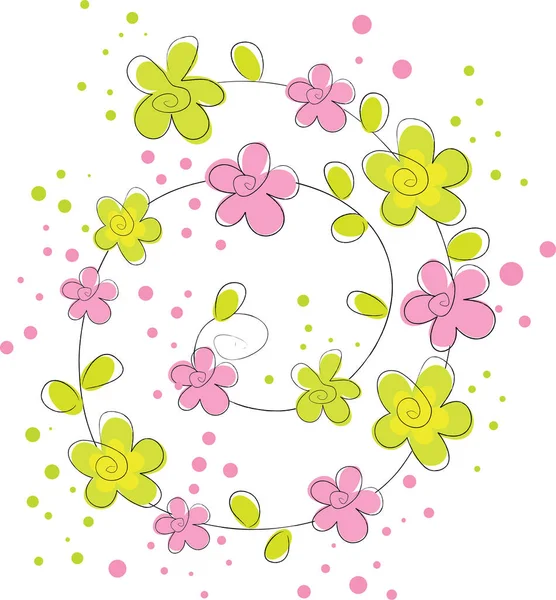 Vector Illustration Flowers — Stock Vector