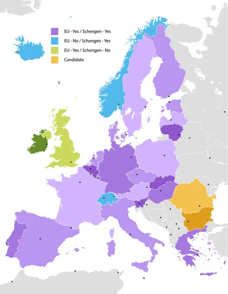 Mapa Europa Vector Ilustración — Archivo Imágenes Vectoriales