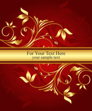 arka plan ile altın süsleme