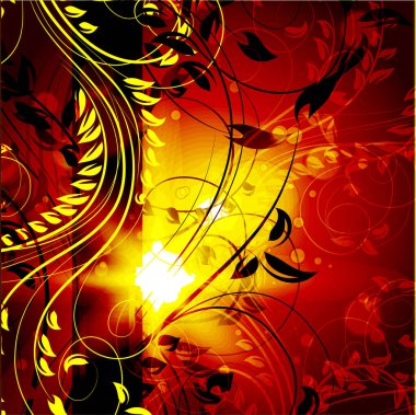 soyut çiçek arkaplanı, vektör çizimi