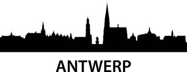 Antwerp şehrinin vektör silueti