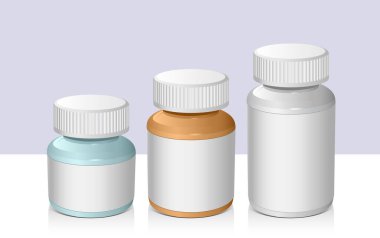 İlaç şişelerinin vektör çizimi