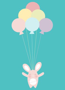 Mutlu hava balonları vektör illüstrasyonu