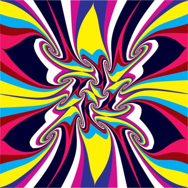 Dalga ve çizgilerle soyut renkli arkaplan