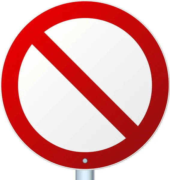 禁止在白色背景上隔离的标志 — 图库矢量图片