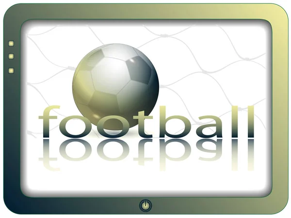 Fotbollslogotyp Med Fotboll — Stock vektor