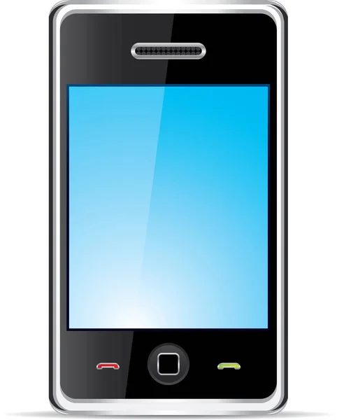Smartphone Vettoriale Moderno Con Schermo Vuoto — Vettoriale Stock