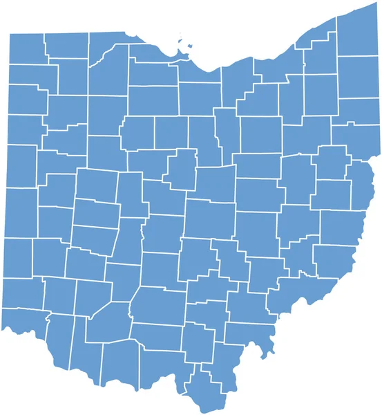 Mapa West Virginia Ohio —  Vetores de Stock