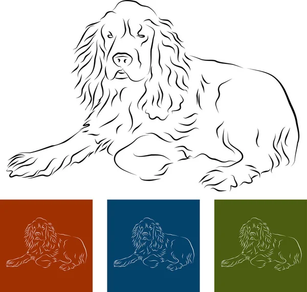 Эскиз Собаки Векторная Иллюстрация — стоковый вектор