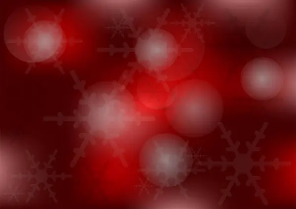 Красный Рождественский Фон Снежинками Звездами — стоковый вектор