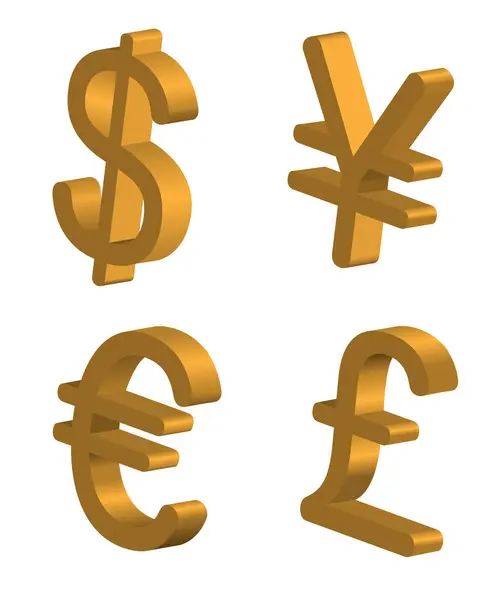 Conjunto Símbolos Dinero Ilustración Vectorial — Vector de stock