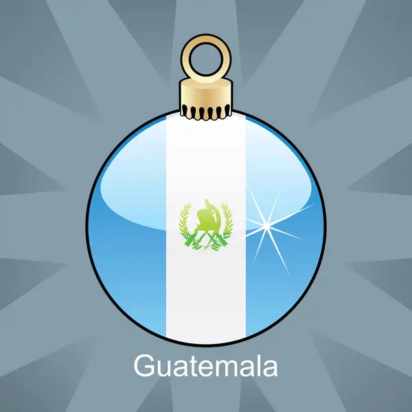 圣诞节舞会上的Guatemala国旗 — 图库矢量图片