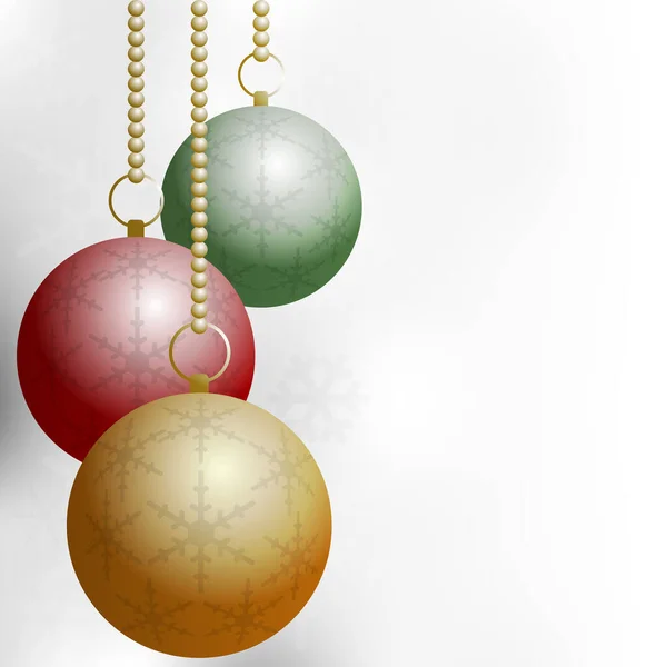 Vector Illustration Christmas Balls Background — Stock Vector