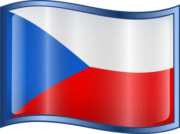 Tsjechische Vlag Moderne Vectorillustratie — Stockvector