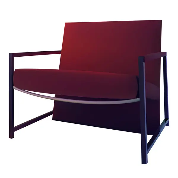 Moderner Stuhl Isoliert Auf Weißem Hintergrund — Stockvektor