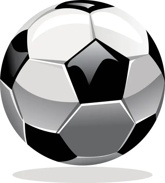 Vektor Fotboll Boll Vit Bakgrund — Stock vektor