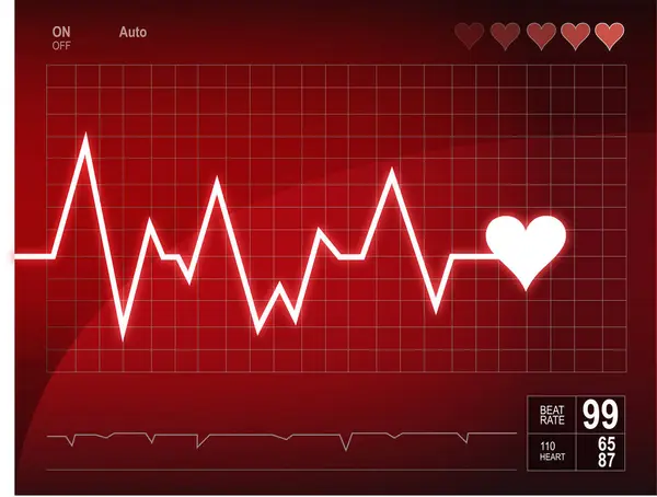 Heartbeat Σύγχρονη Διανυσματική Απεικόνιση — Διανυσματικό Αρχείο
