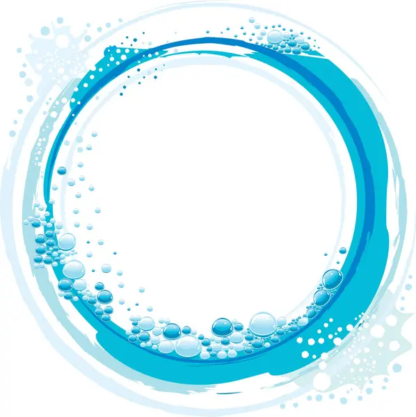 Respingo Água Azul Vetor Fundo Branco — Vetor de Stock