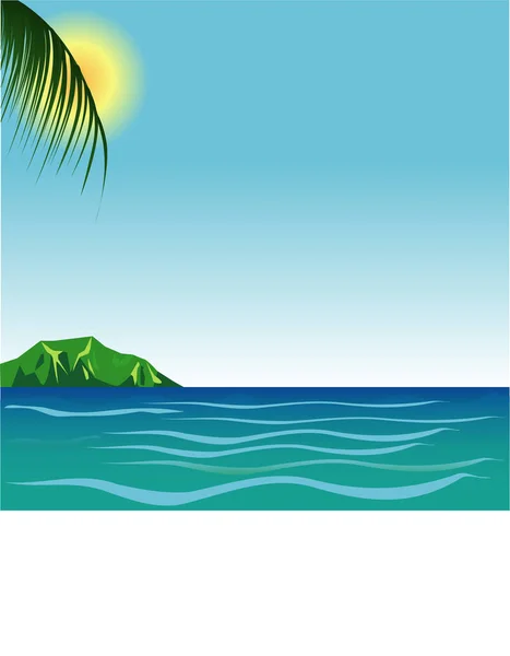 Illustrazione Vettoriale Sfondo Spiaggia — Vettoriale Stock