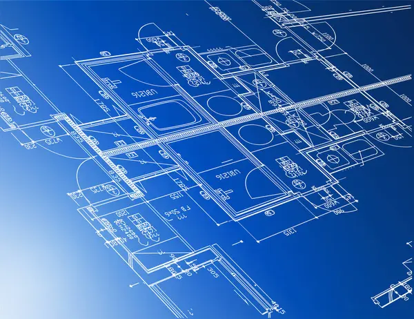 stock vector illustration of a blueprint