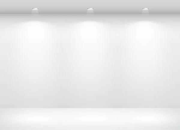Prázdné Bílé Pozadí Stěny Moderní Vektorové Ilustrace — Stockový vektor