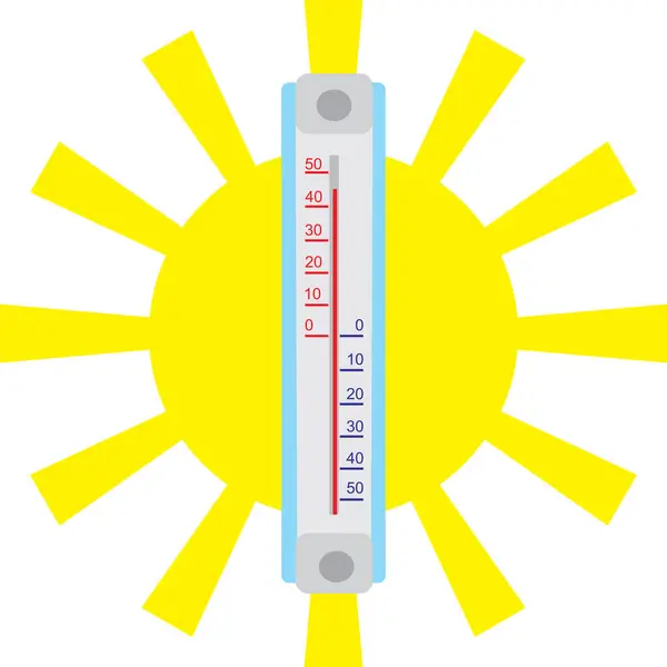 Θερμόμετρο Σύγχρονη Διανυσματική Απεικόνιση — Διανυσματικό Αρχείο