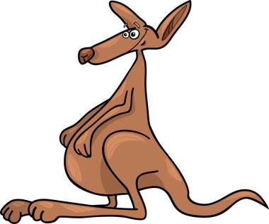 karikatür kangurusu, web illüstrasyonu