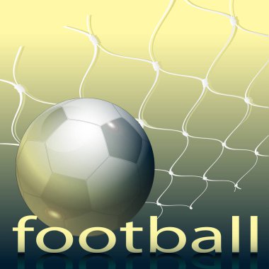 Arka planda futbol topu var. 