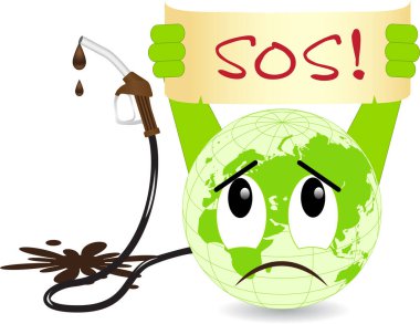 Bir çizgi film gezegeninin yardımıyla hüzünlü bir dünya.