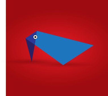 Ble origami, vektör çizimi basit tasarım