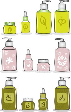 Beyaz arkaplan vektör illüstrasyonunda izole edilmiş spa simgeleri kümesi