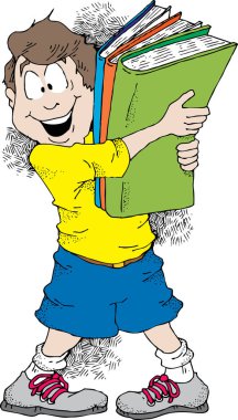 karikatür mutlu çocuk kitapları ile