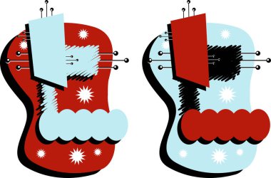 Noel mittens ve çorap
