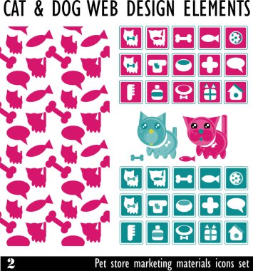 Evcil hayvan simgeleri kümesi