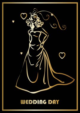 Çiçekli düğün günü, gelin ve damat