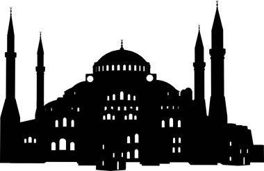 İstanbul, Türkiye, siyah simge vektörü