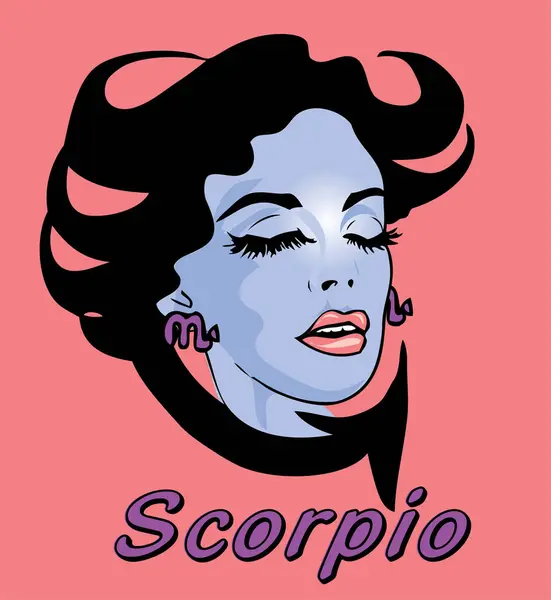 Vector Illustration Zodiac Sign Scorpio — Stock Vector