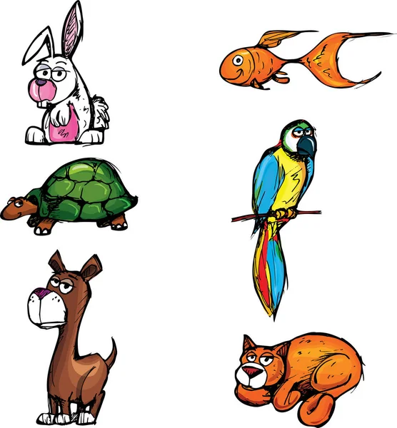 Kreskówki Zwierząt Kolorowanki — Wektor stockowy