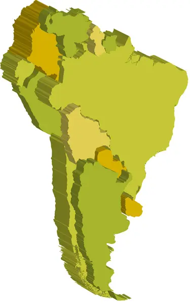 Bolívia Térképe Zöld Mezőtérképen — Stock Vector
