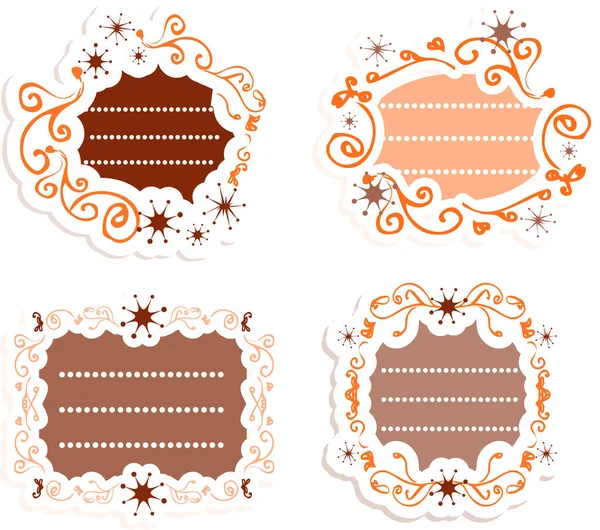 Christmas Vector Collection Set Labels Stickers Design Decoration Elements — Stock Vector